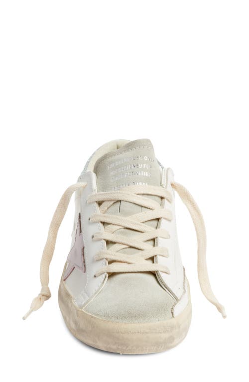 Golden Goose Super-star Low Top Sneaker In White/orchid