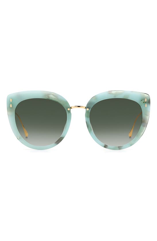 Isabel Marant Cat Eye Sunglasses In Green Gold Shaded