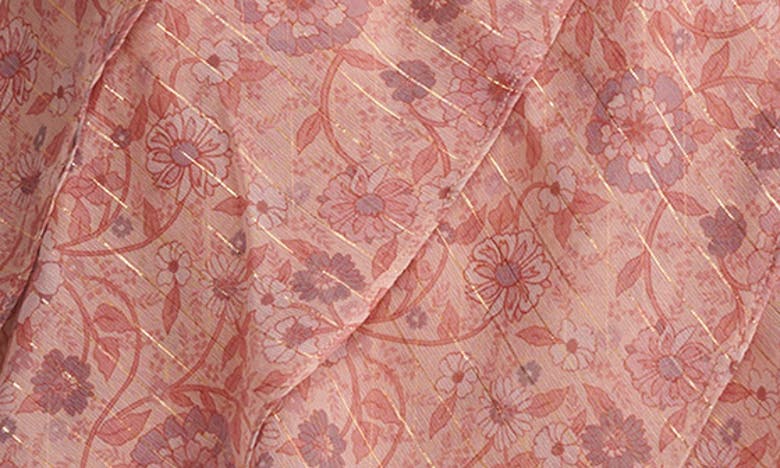 Lucky Brand Women's Printed Asymmetrical Ruffle Camisole Top In Blush Multi