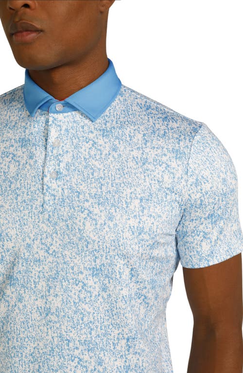 Redvanly Men's Canon Digital Polo Shirt In Malibu Blue