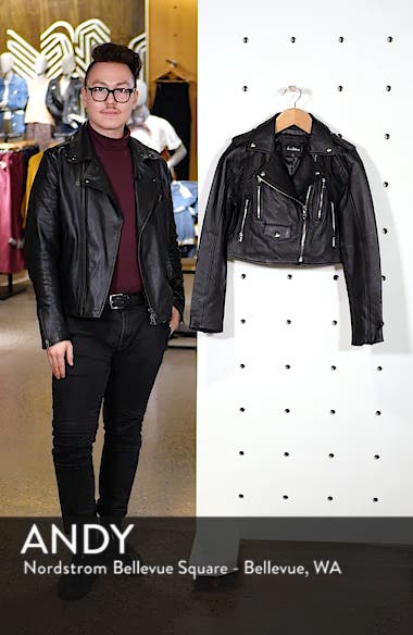 sam edelman cropped leather jacket