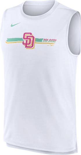 San Diego Padres Nike Women's City Connect Tri-Blend Tank Top - White