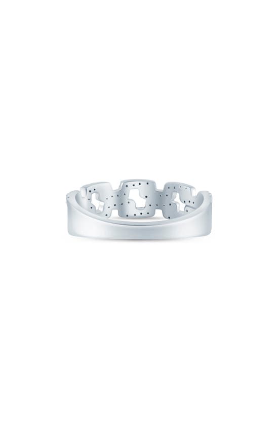 Shop Zac Posen Truly  Diamond Link Ring In White Gold