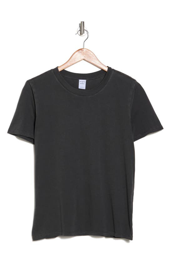 Shop Melrose And Market Washed Cotton Crewneck T-shirt In Black Jet