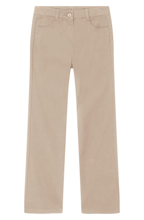 Kids' Bootcut Cotton Twill Pants (Big Kid)