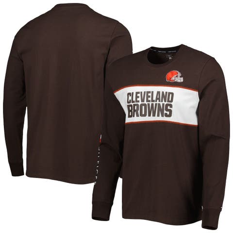 Men's Tommy Hilfiger Brown Cleveland Browns Peter Team Long Sleeve T-Shirt