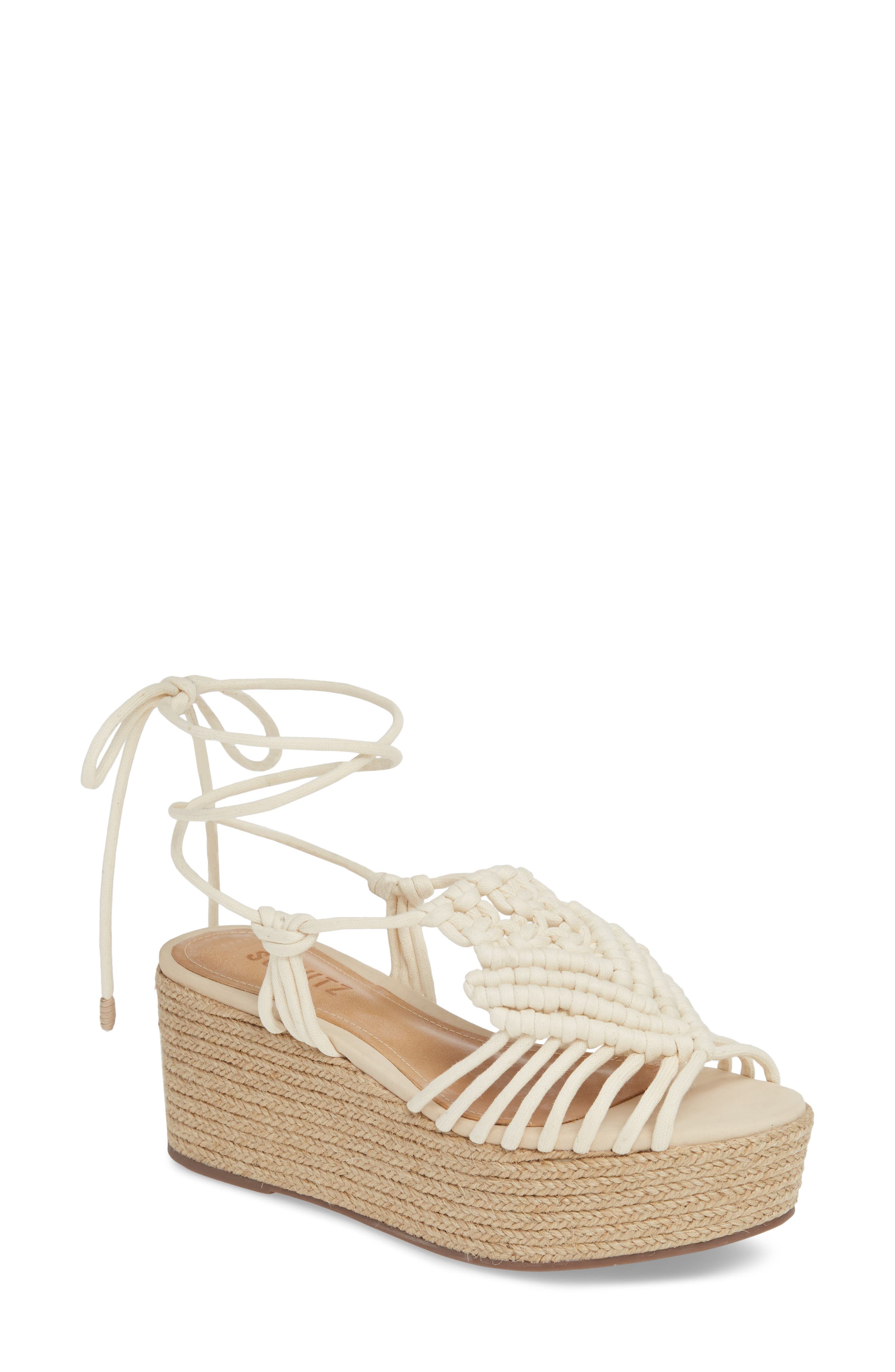 Schutz Delfila Espadrille Platform Sandal- White