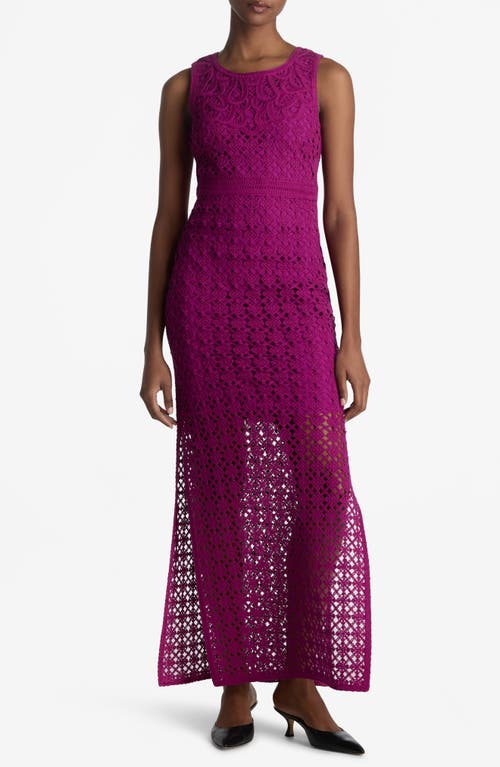 St John St. John Collection Cornely Engineered Lace Gown In Azalea