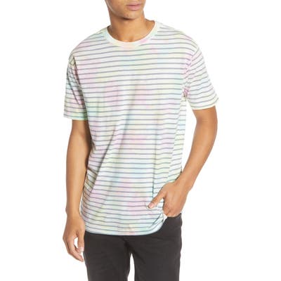 Rvca Automatic Stripe Crewneck T-Shirt, Blue