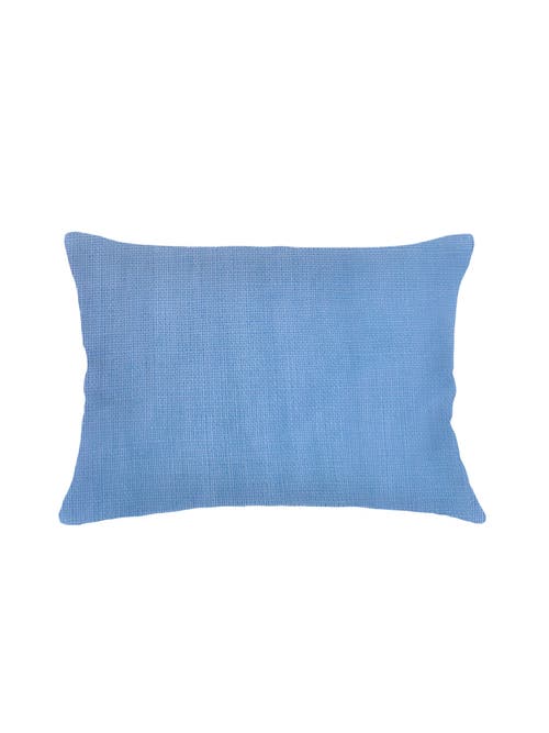 Anaya So Soft Linen Pillow Down Alternative Insert In Ocean Blue