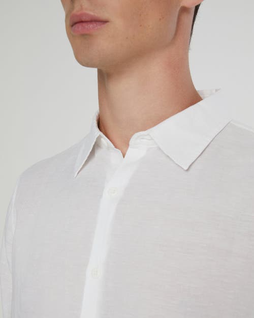 Shop Onia Air Linen Long Sleeve Shirt In White