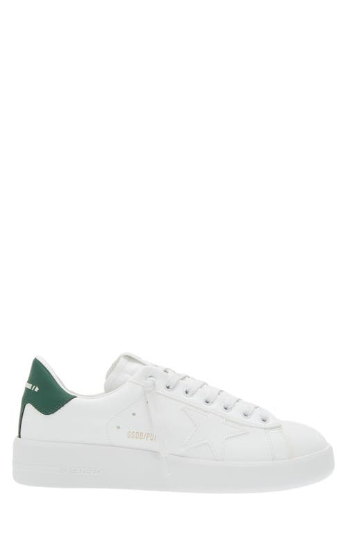 Golden Goose Purestar Low-top Sneakers In White/green