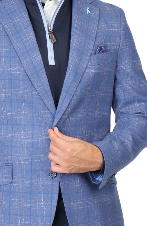 Tailorbyrd Classic Broken Windowpane Sport Coat In Ice Blue