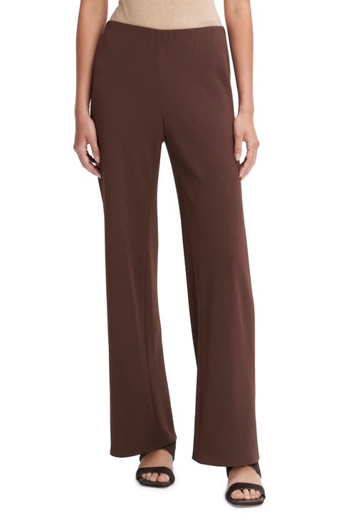 Brown Flared Lounge Pants by Vince on Sale