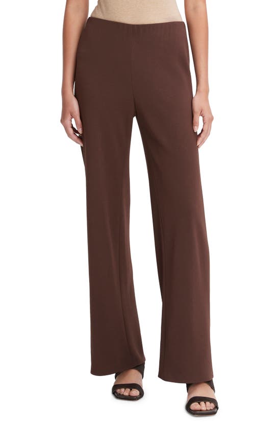 Shop Vince Bias Cut High Waist Pants In Nut Umber