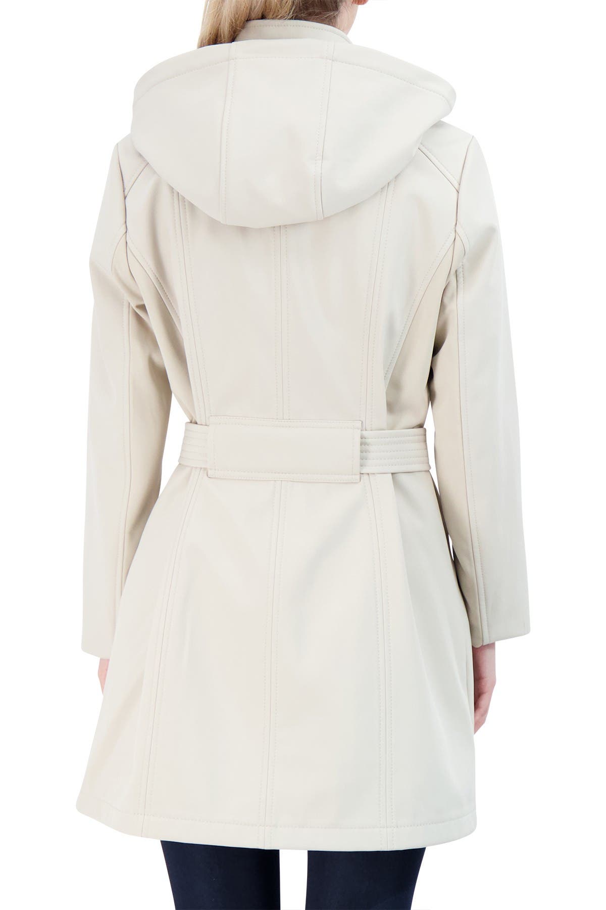 sebby softshell hooded trench coat