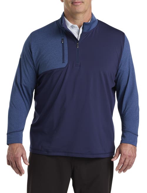 Shop Callaway 1/2-zip Mixed Media Pullover In Peacoat