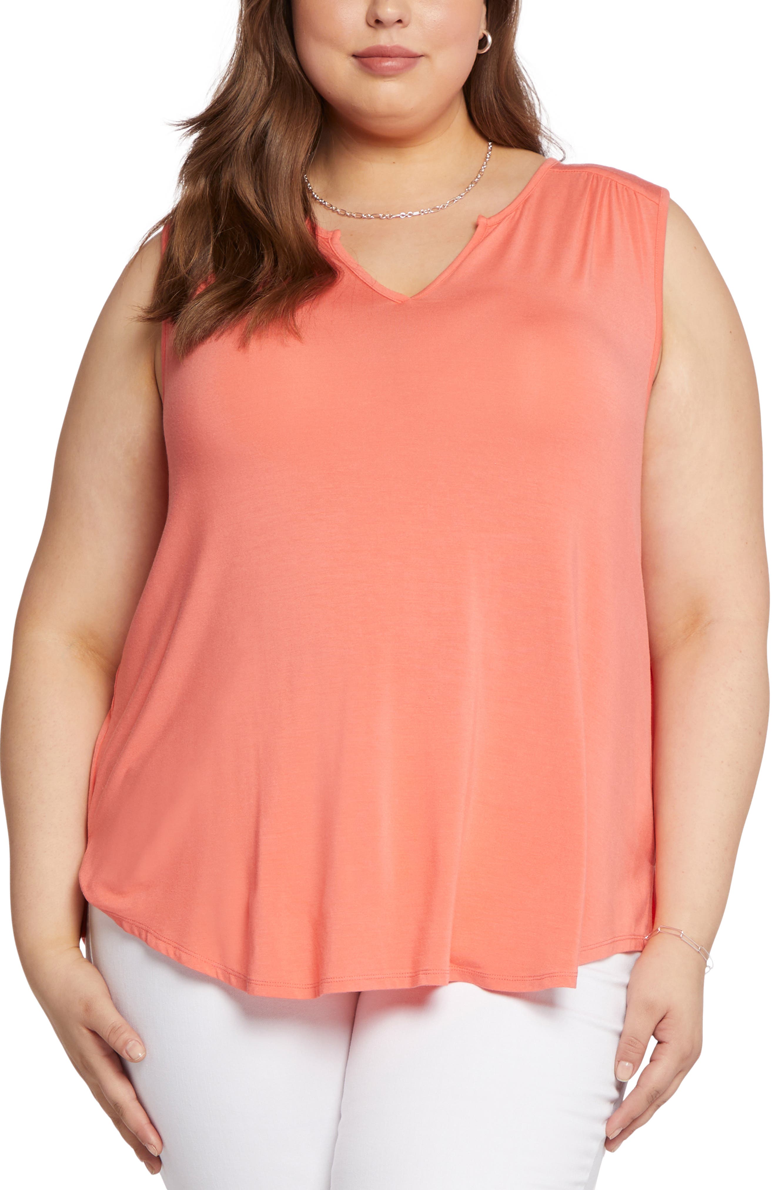 plus size coral shirt