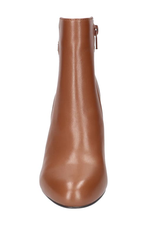 Shop Bella Vita Agnes Bootie In Dark Tan Leather