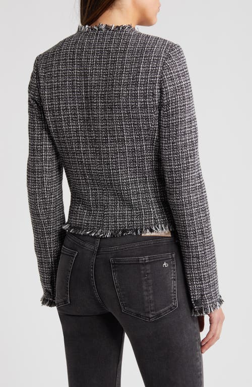 Shop Rag & Bone Carmen Fringe Tweed Jacket In Black Multi