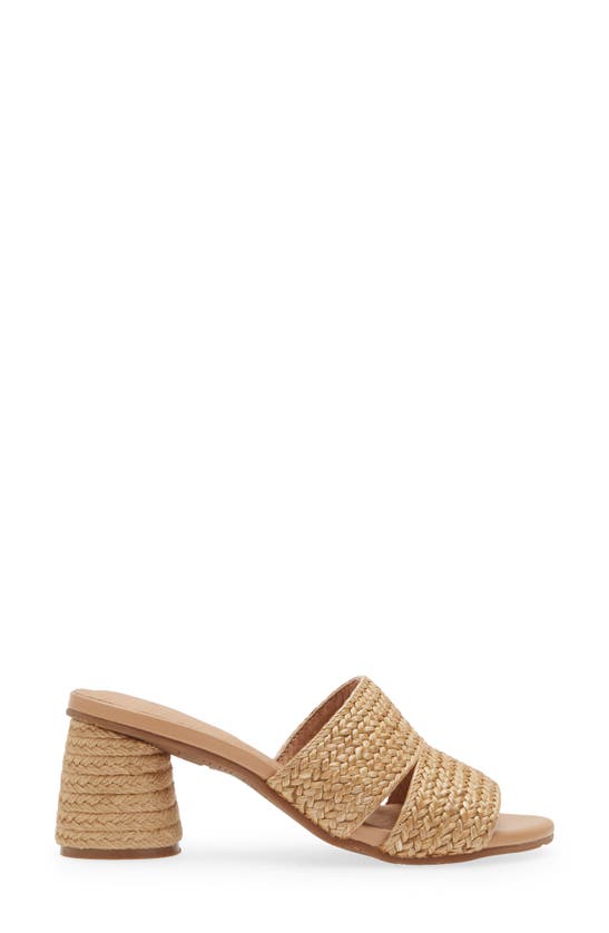 Chocolat Blu Raffia Slide Sandal In Natural Raffia | ModeSens