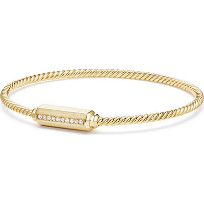 David Yurman Barrels Bracelet With Diamonds In 18K Gold