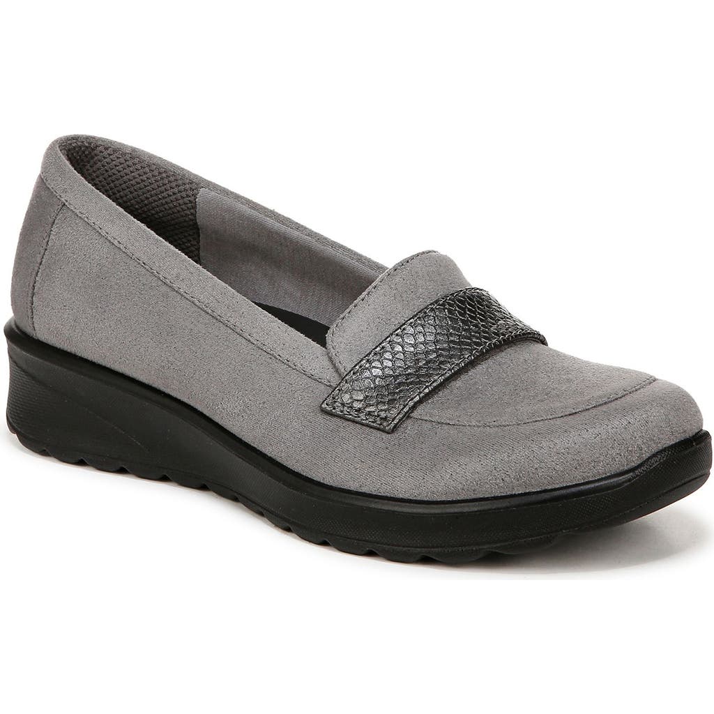 Bzees Gamma 2 Washable Slip On Loafers In Grey