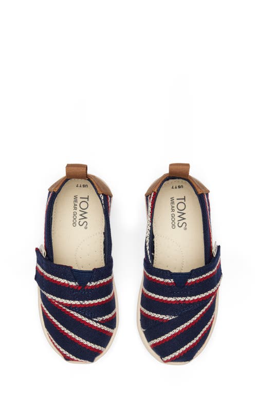 TOMS TOMS KIDS' STRIPE ALPARGATA SLIP-ON SNEAKER