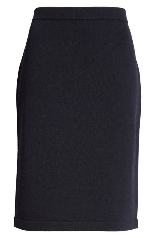 St John St. John Collection Santiago Sweater Knit Skirt In Midnight
