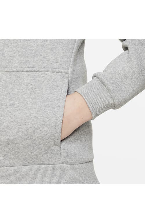 Nike Big Kids Sportswear Club Fleece Full-zip Hoodie In Dk Grey Heather/grey/white