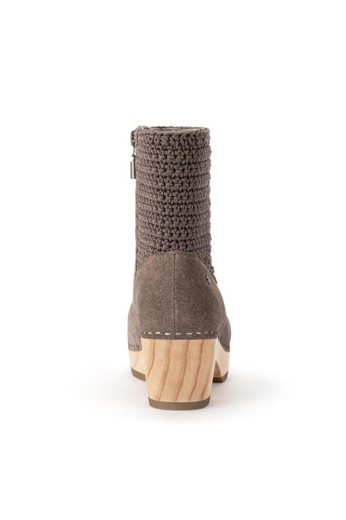 The Sak Paloma Clog Boots In Mushroom Suede