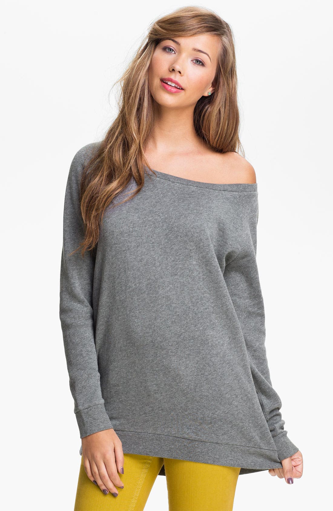 ladies off the shoulder sweatshirt