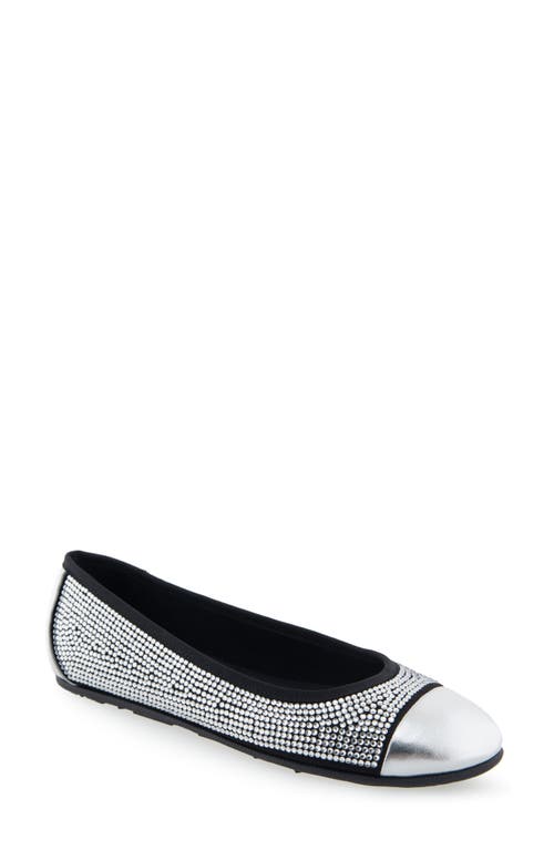 Shop Aerosoles Pierre Rhinestone Ballet Flat In Black/clear