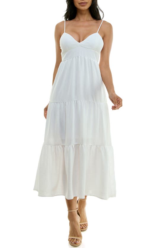 Shop Speechless Back Cutout Midi Dress In White Jm