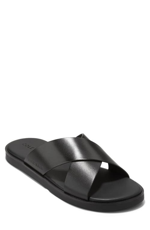 Cole Haan Nantucket Cross Strap Sandal In Black/black