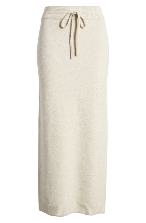 Shop Treasure & Bond Drawstring Cotton Blend Sweater Skirt In Beige Oatmeal Medium Heather