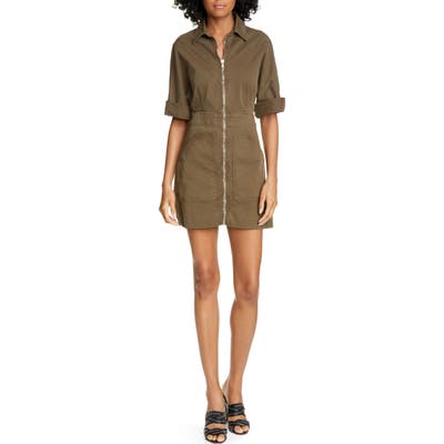 Veronica Beard Dublin Twill Minidress, Green
