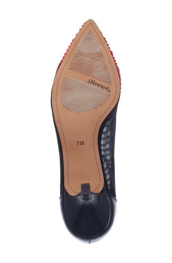 J. Reneé Coopid Pointed Toe Pump In Black/ Red