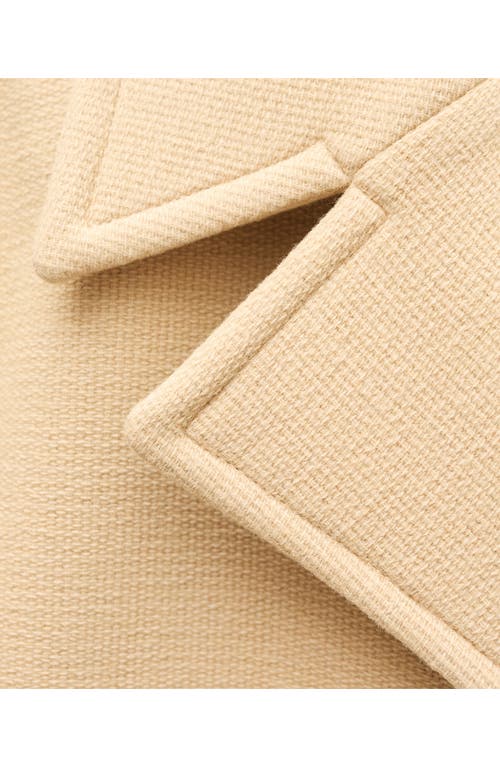 MANGO MANGO DOUBLE BREASTED VIRGIN WOOL BLEND COAT