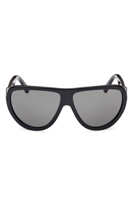 Moncler 62mm Pilot Sunglasses In Animal Print