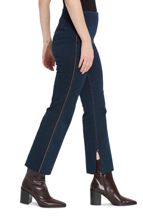 Shop Lyssé Eloise Slim Fit Flare Slit Hem Jeans In Indigo