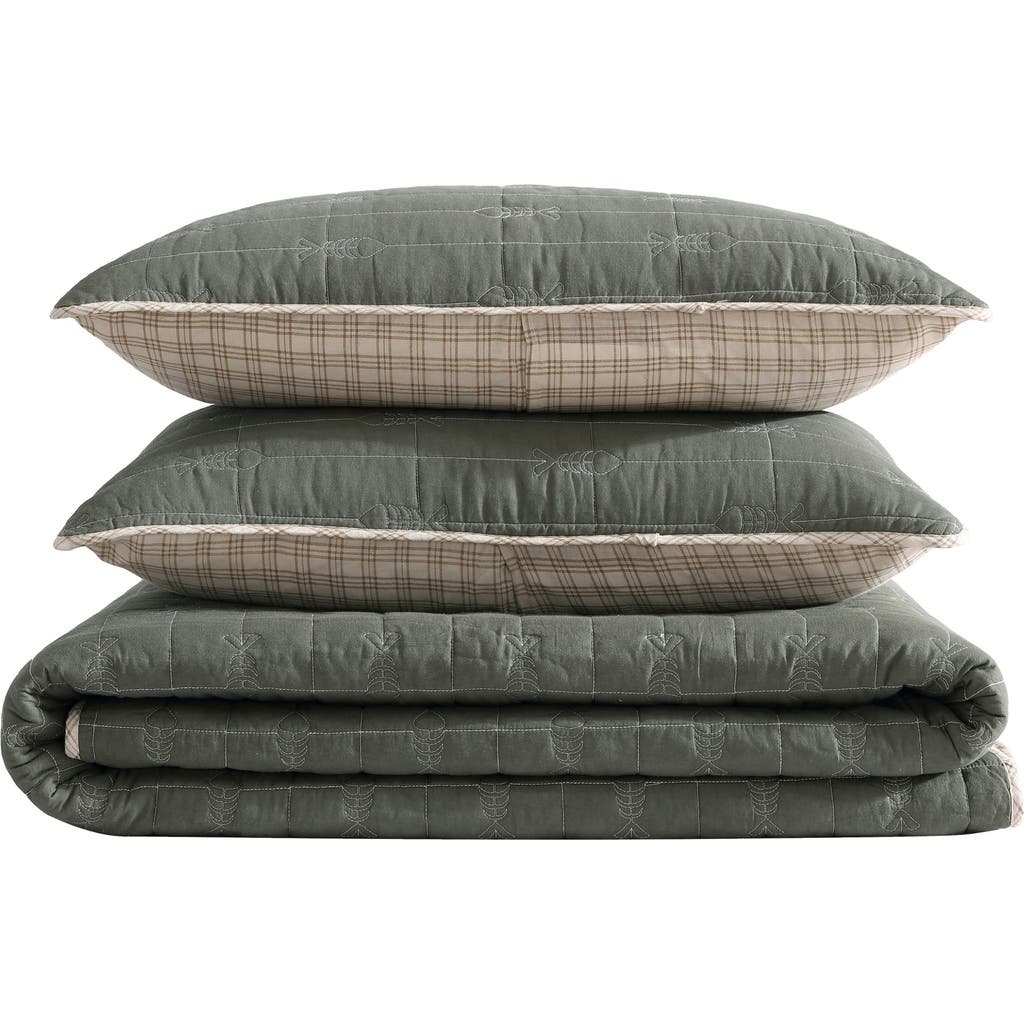 Eddie Bauer Troutdale Cotton Quilt 3-piece Set In Sprig