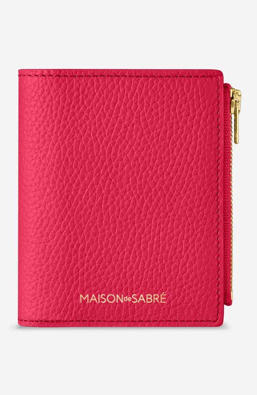 MAISON de SABRÉ Small Leather Bifold Wallet in Fuchsia Lavender at Nordstrom