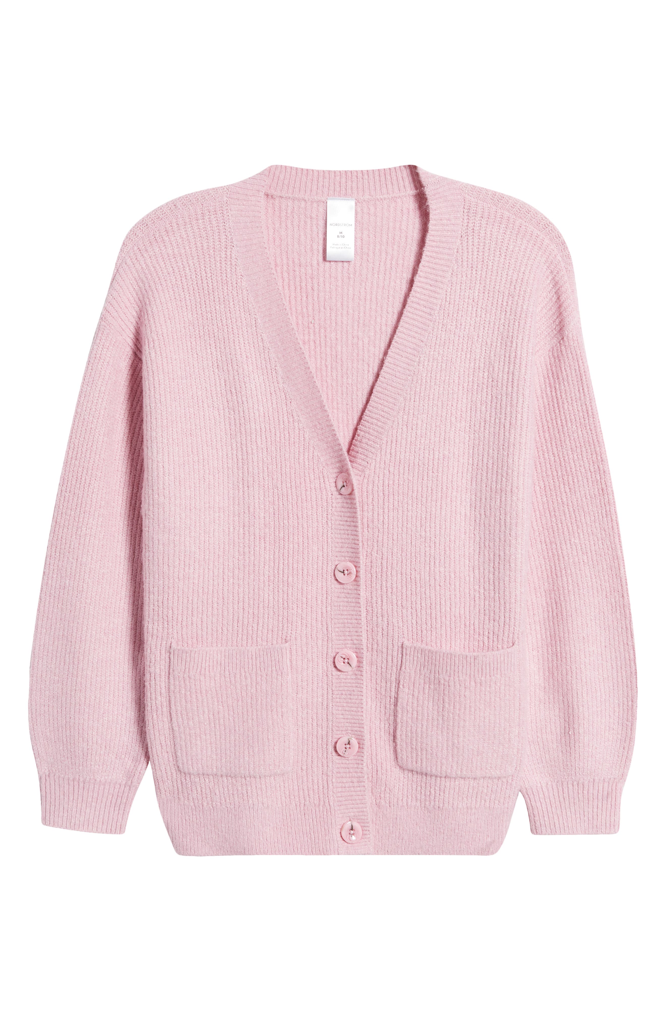 NORDSTROM NORDSTROM KIDS' OVERSIZE RIB CARDIGAN