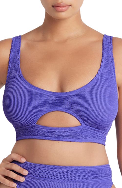 BOUND by Bond-Eye The Sasha Cutout Bikini Top in Acid Purple