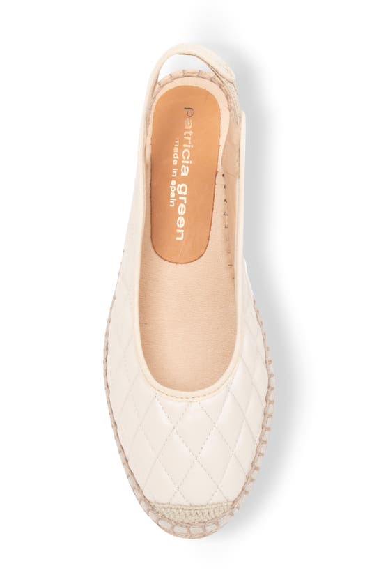 Shop Patricia Green Valencia Slingback Wedge Espadrille In Quilted Beige