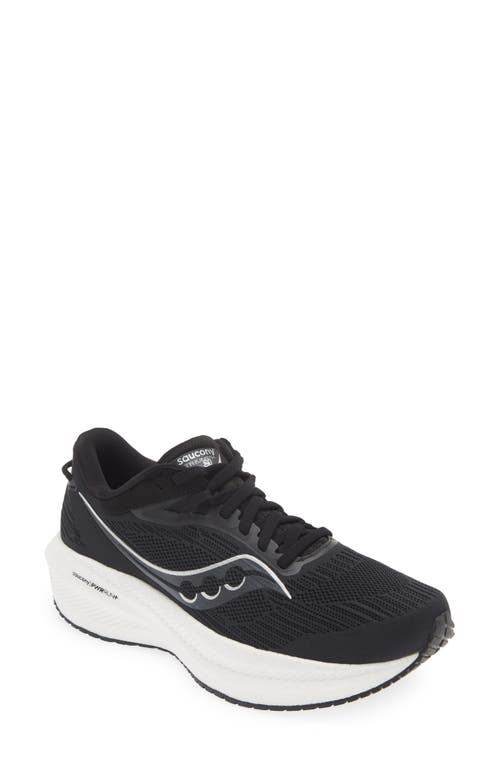 Shop Saucony Triumph 21 Running Shoe -wide Width Available In Black/white