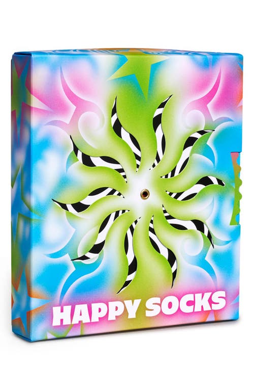 Happy Socks Spinning Wheel Assorted 2-pack Socks Gift Set In White