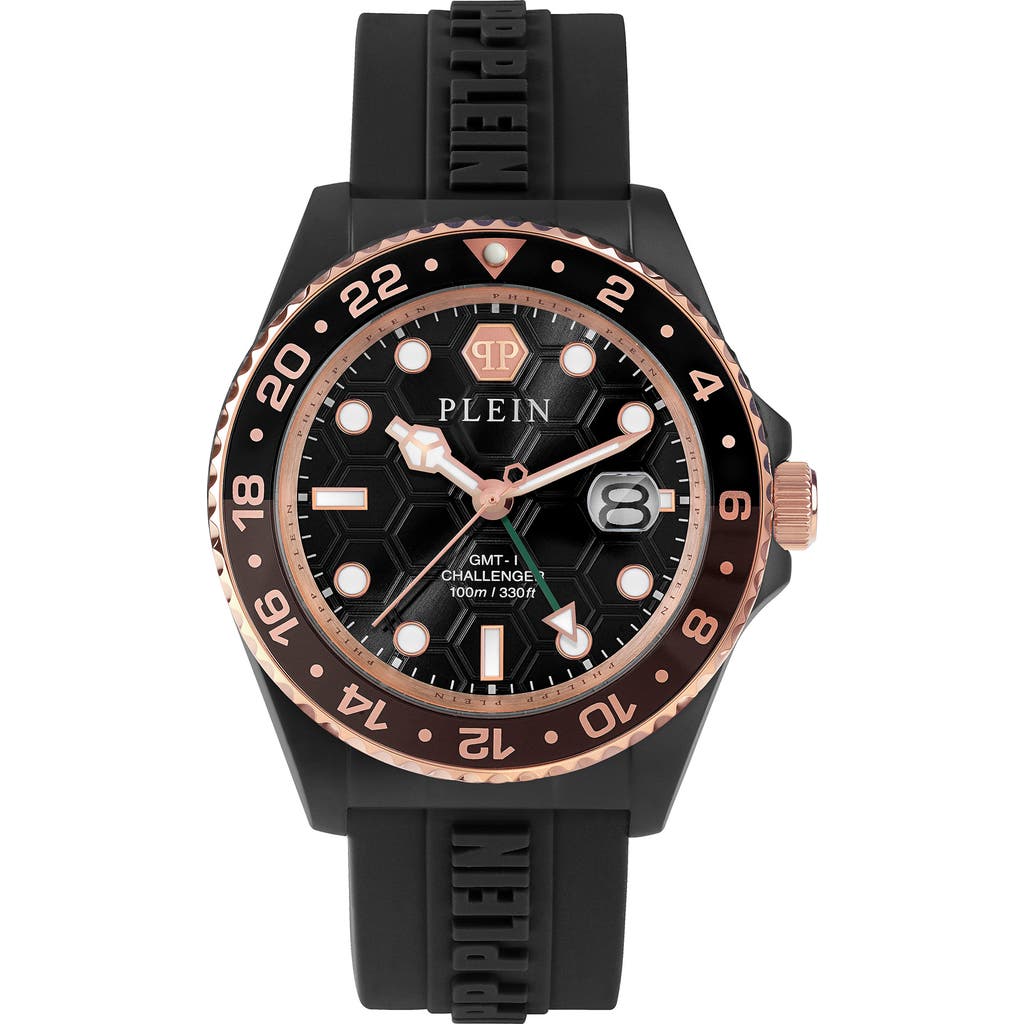 PHILIPP PLEIN GMT-I Challenger Silicone Strap Watch, 44mm in Two Tone 