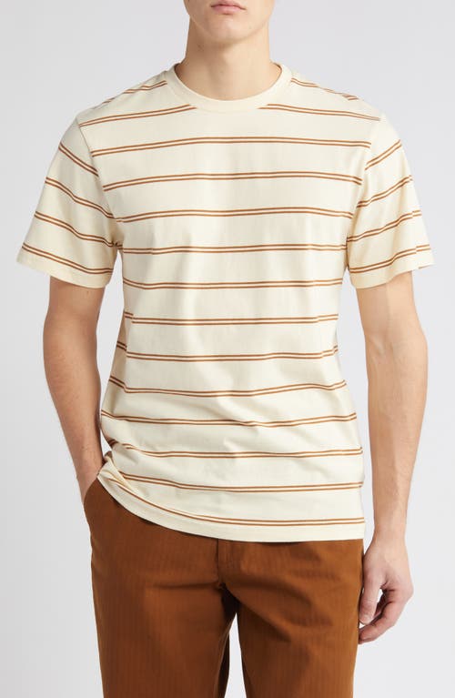 Ferry Stripe Organic Cotton T-Shirt in Rubber/Cloud